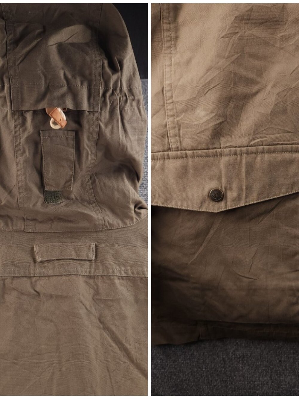 FJALLRAVEN No. 68 Jacket XL Hooded Green Full Zip G-1000 Pockets Outdoors Men - Picture 15 of 16